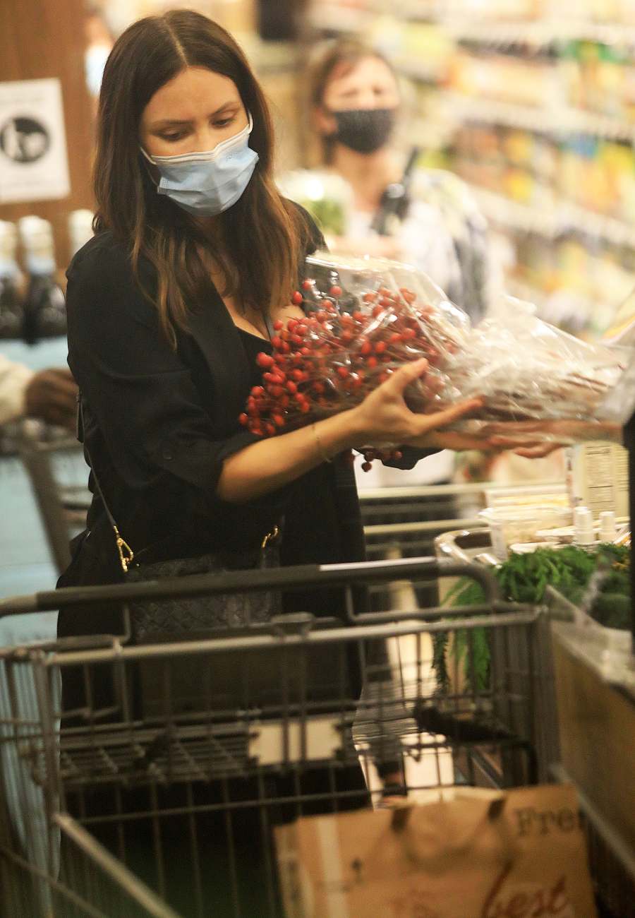 Pregnant Katherine McPhee Covers Baby Bump While Grocery Shopping