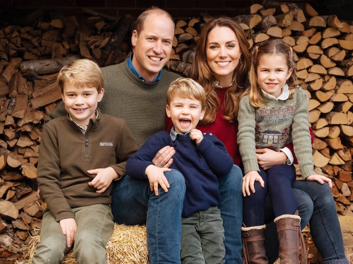 Prince George Prince William Prince Louis Duchess Kate Princess Charlotte Royal Tarjeta de Navidad 2020