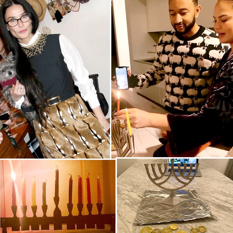Stars Celebrate Hanukkah 2020 Demi Moore Chrissy Teigen