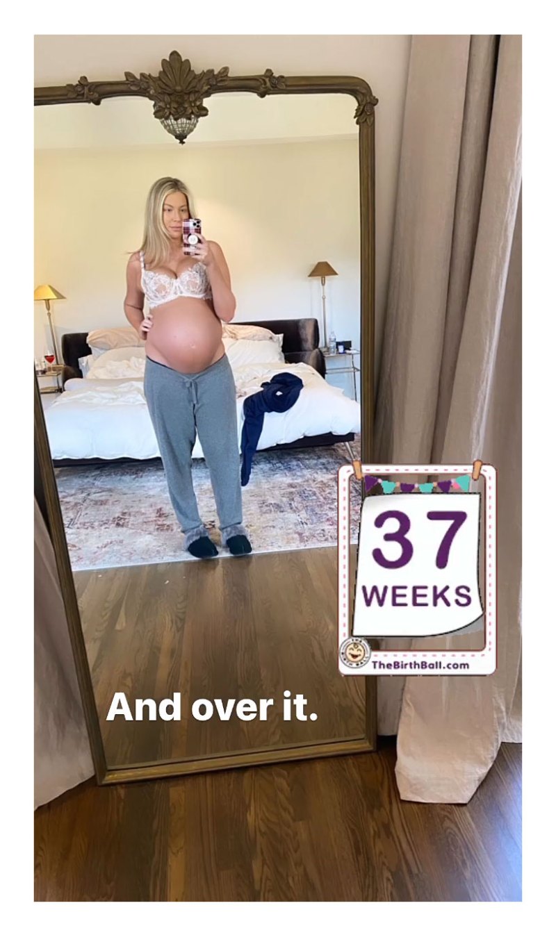 Stassi Schroeder Marks 37 Weeks With Bare Bump