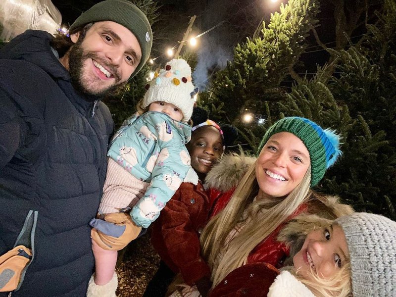 Thomas Rhett and Lauren Akins Pick Christmas Tree With 3 Daughters