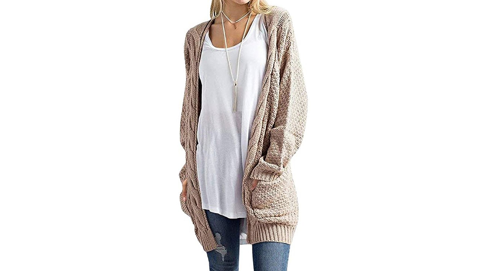 Cozy Cable Knit Cardigan, Chunky Wool Cardigan 