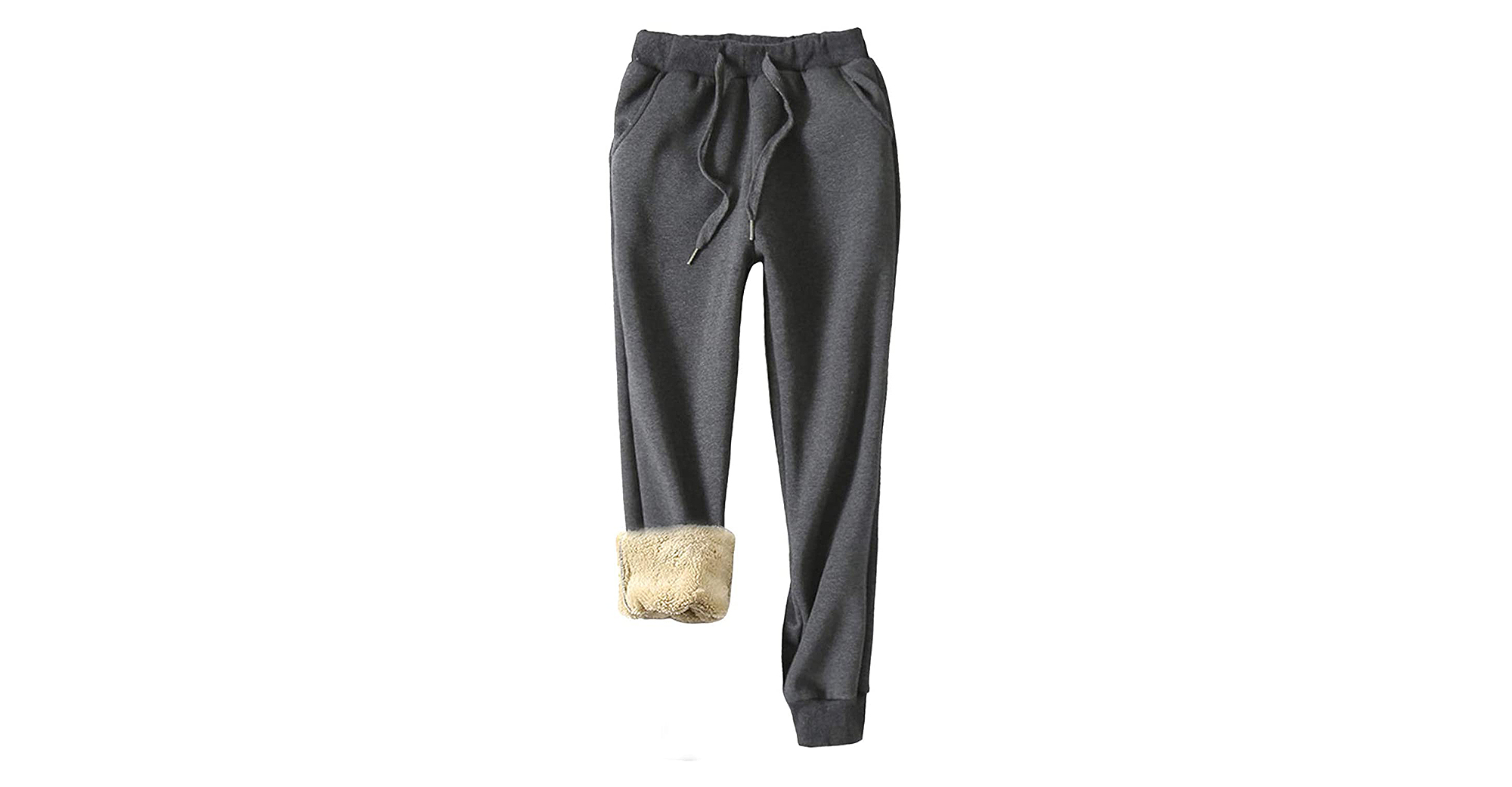Yeokou Mens Thicken Sherpa Lined Athletic Thermal Jogger Fleece Sweatpants Pants 