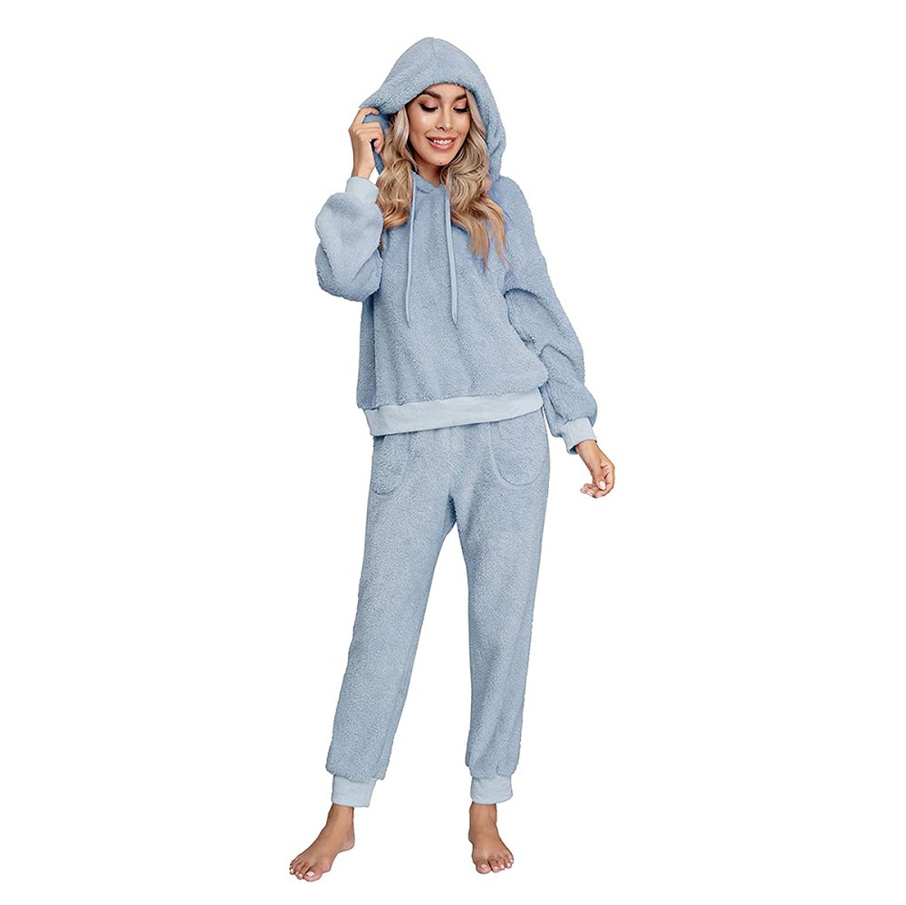 SIAEAMRG Fuzzy Sherpa Fleece Pajama Set