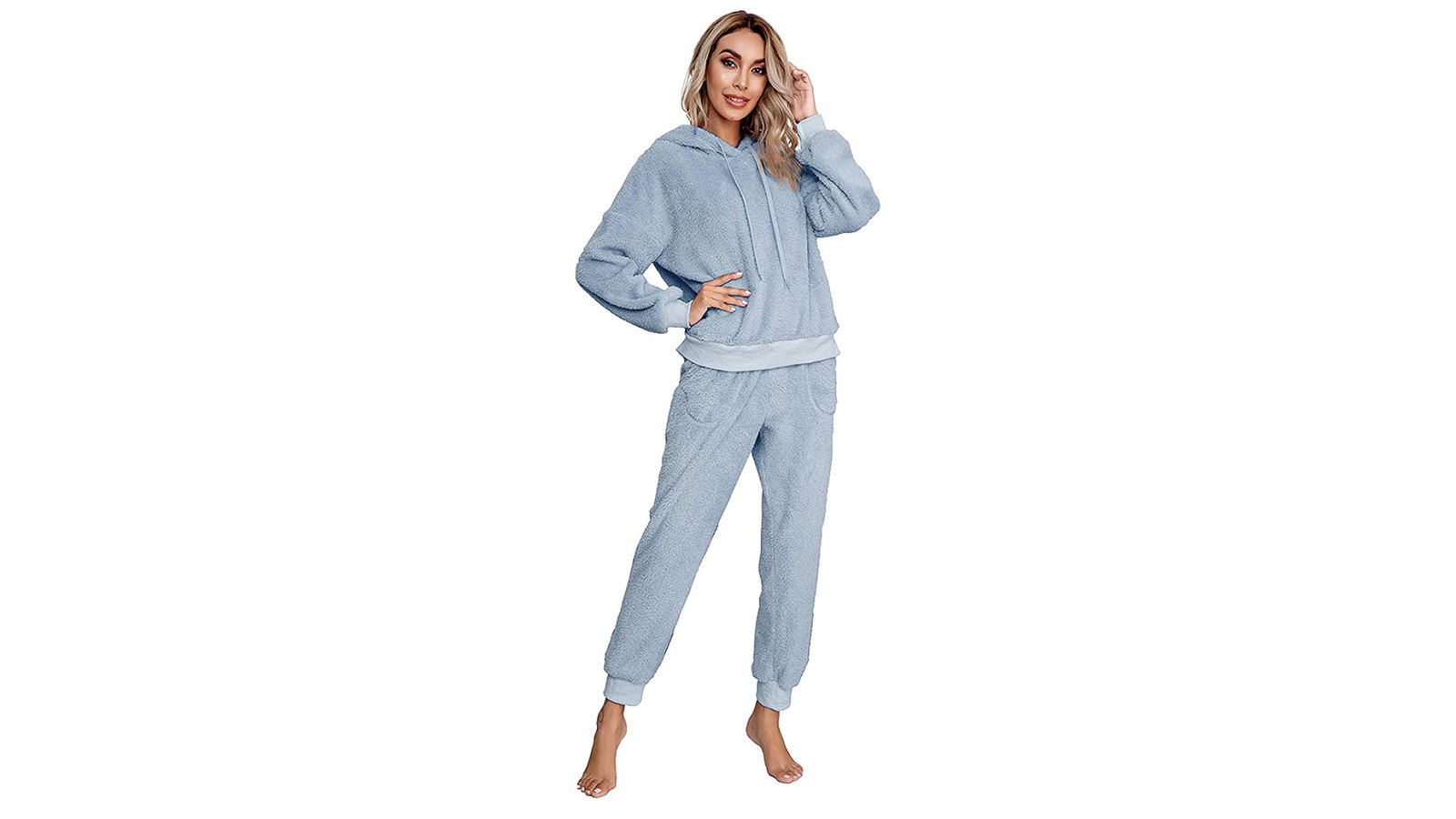 SIAEAMRG Fuzzy Sherpa Fleece Pajama Set