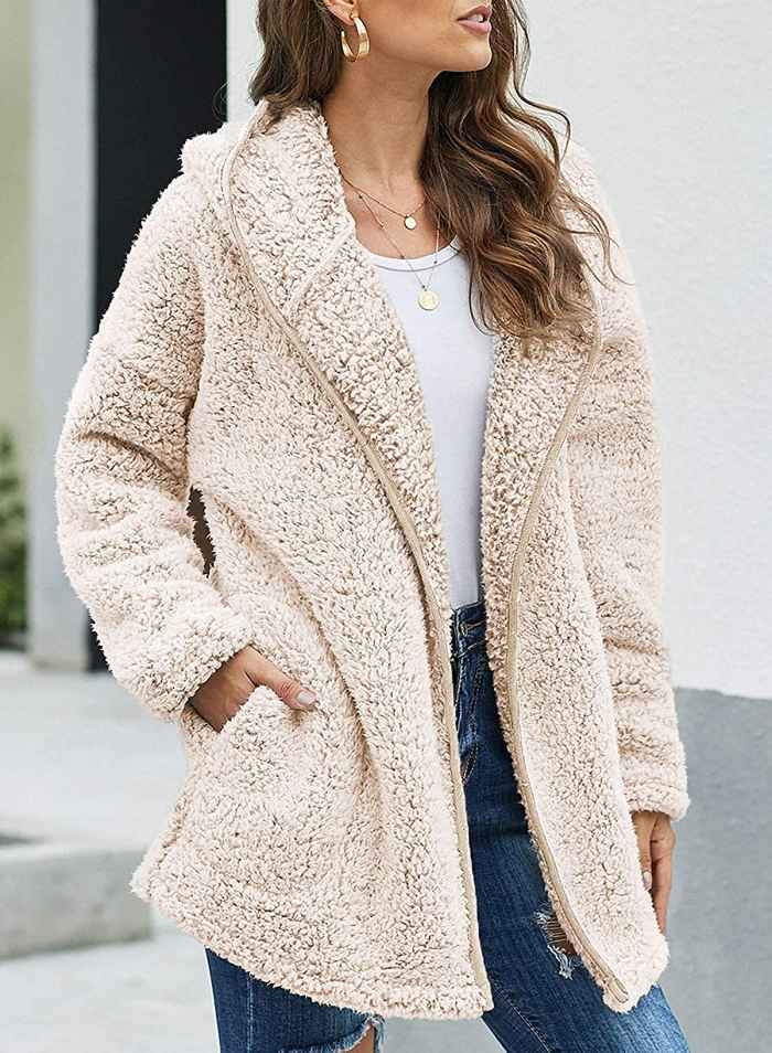 Dokotoo Fuzzy Fleece Coat