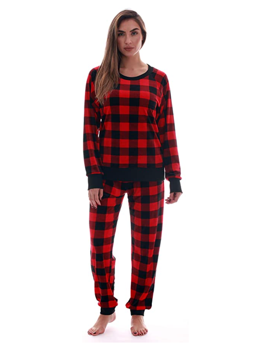 #followme Women’s Jogger Pajama Pants Set Ultra-Soft Velour PJs