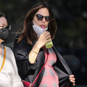 Pregnant Katharine McPhee Shows Baby Bump Progress on Matcha Run