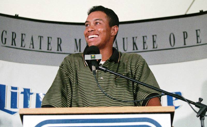 Tiger Woods answers questions at a news conference in 1996 Tiger Woods HBO Max Documentary Tiger Revelations Everything We Learned