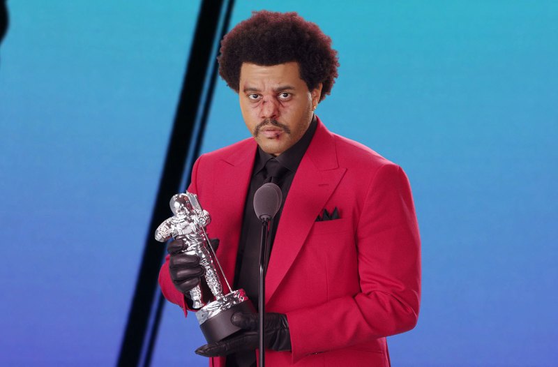 8 2020 The Weeknd bloody face at the VMAS