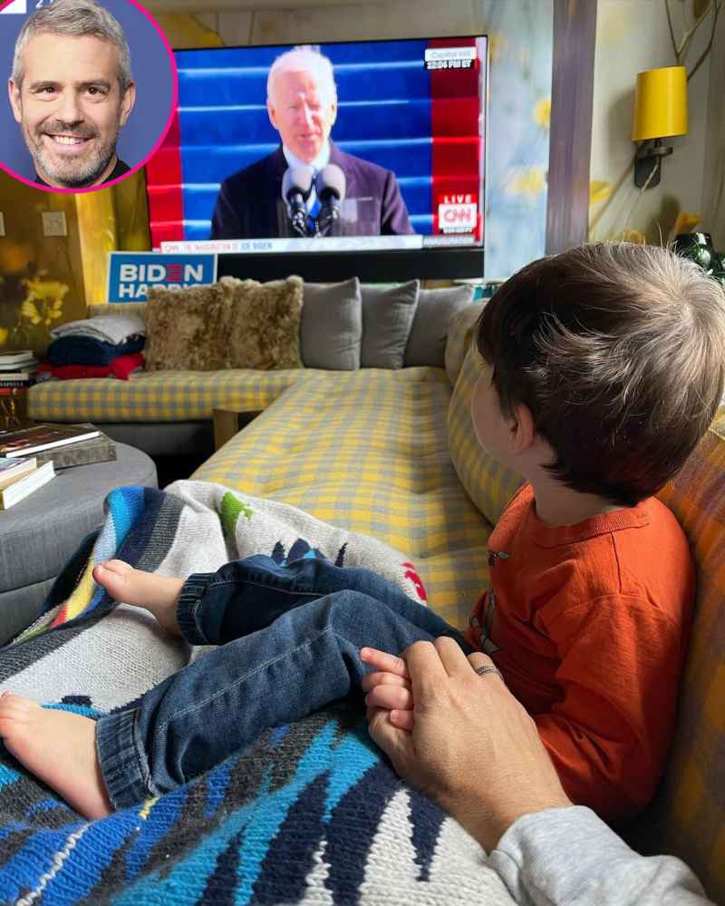 Andy Cohen Celeb Parents Watch Joe Biden’s Inauguration With Children
