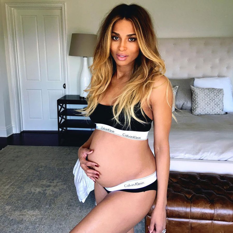 Celeb Moms Showing Bare Bumps in Lingerie: Pregnancy Pics