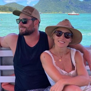 Chris Hemsworth Shows Off in Shirtless Snaps During Island Family Getaway Ahead of Thor Filming