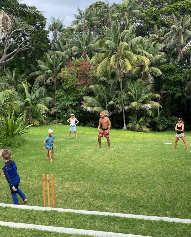 Chris Hemsworth Shows Off in Shirtless Snaps During Island Family Getaway Ahead of Thor Filming