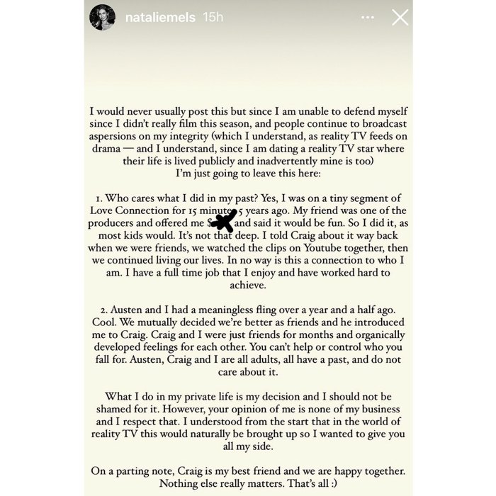 Craig Conover S Girlfriend Addresses Her Love Connection Past