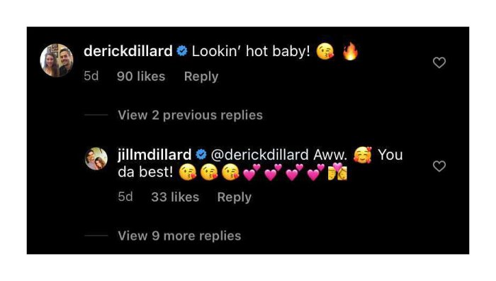 Derick Dillard deja un comentario coqueto sobre las fotos de entrenamiento de Jill Duggar
