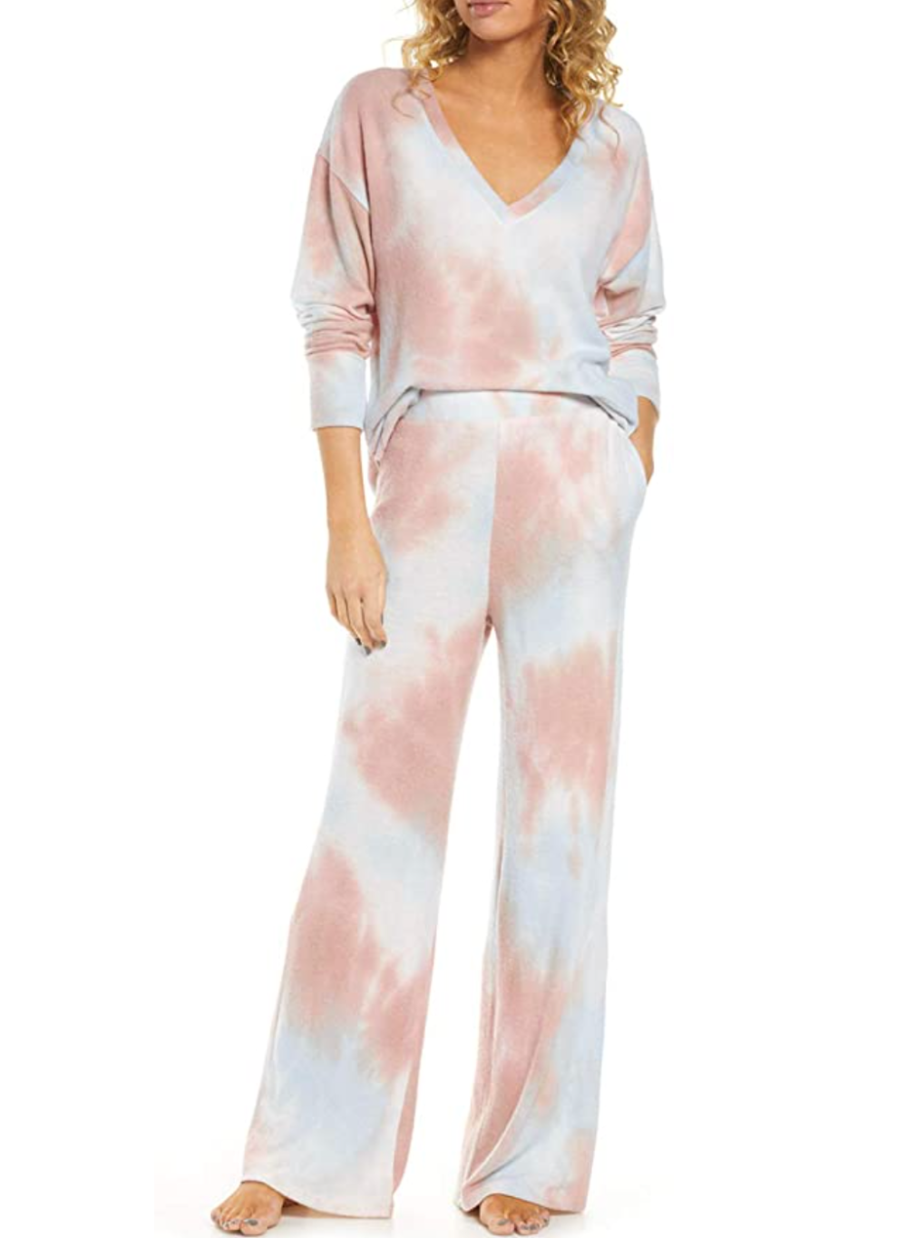 Dokotoo Women's Tie Dye Print Pajamas Set