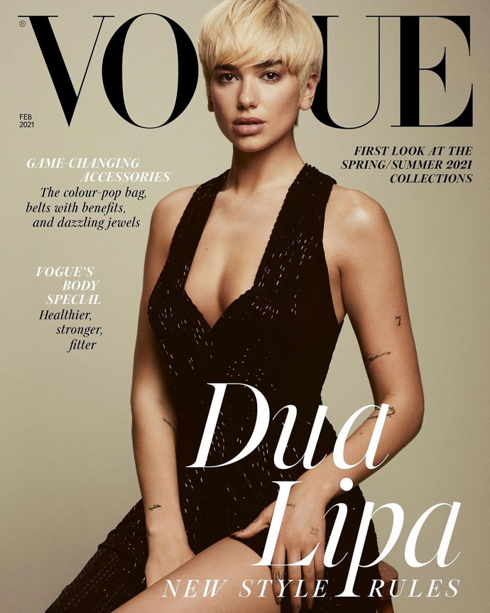 Dua Lipa Looks Unrecognizable in a Short Blonde Wig on U.K. ‘Vogue' Cover