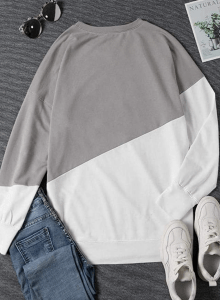 Elapsy Women's Long Sleeve Oversized Pullover Sweatshirt