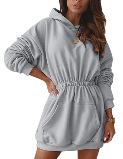 Fessceruna Cinched Sweatshirt Dress Avoids the Typical Boxy Look | Us ...