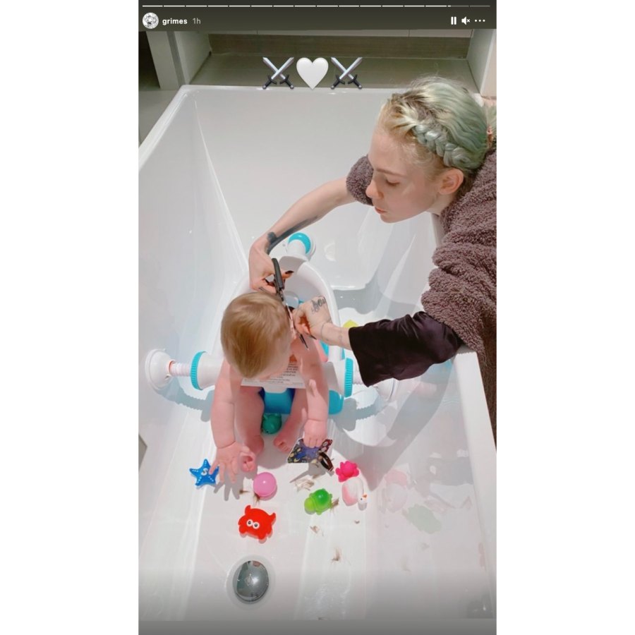 Grimes Gives Her and Elon Musk’s 8-Month-Old Son X AE X-II 1st Haircut