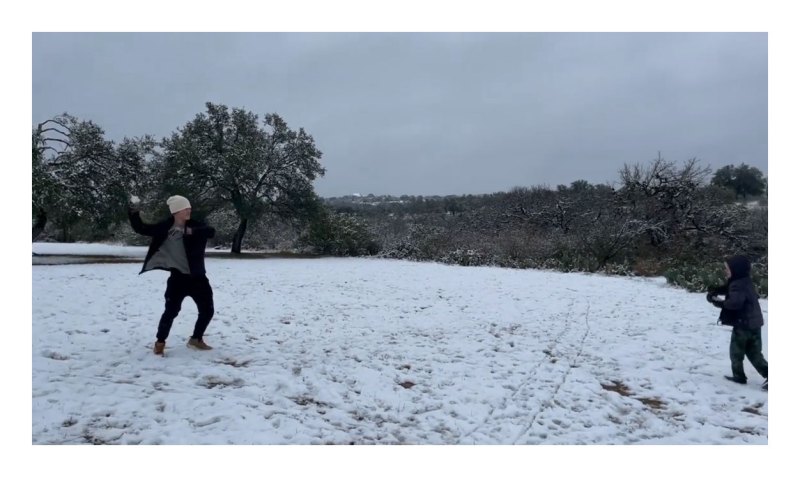 James Van Der Beek Magic Texas Snow Day