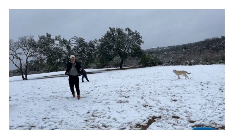 James Van Der Beek Magic Texas Snow Day