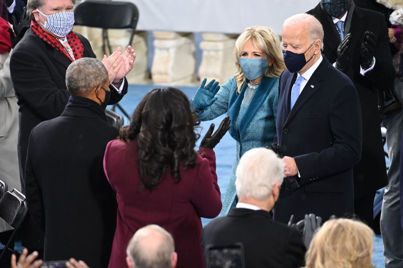 Joe Biden Jill Biden Greeting Barack Obama and Michelle Obama Joe Biden 2021 Inauguration