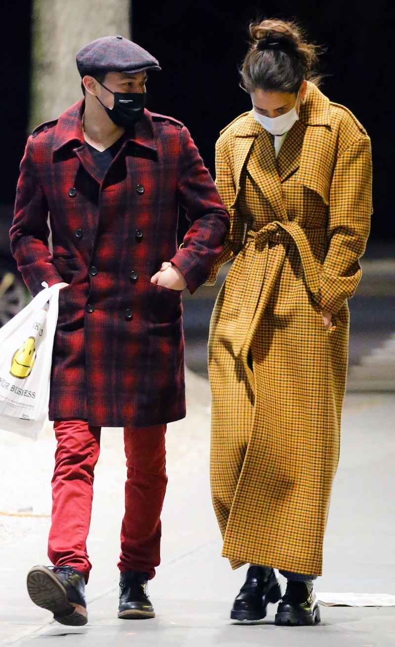 Katie Holmes and Emilio Vitolo Jr. Stroll in Chic, Colorful Coats