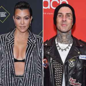Kourtney Kardashian and Travis Barker Hang Out Together at Kris Jenner's Palm Springs Home