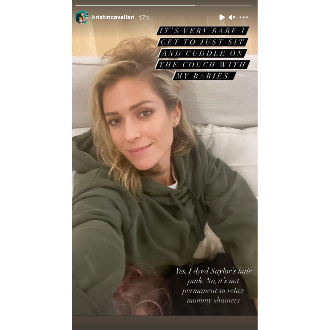 Kristin Cavallari Tells Mom-Shamers to ‘Relax’ After Dyeing Daughter Saylor’s Hair Pink