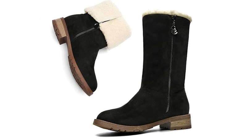 Megnya Suede Sherpa Winter Boots Can Be Worn in More Than One Way | Us ...