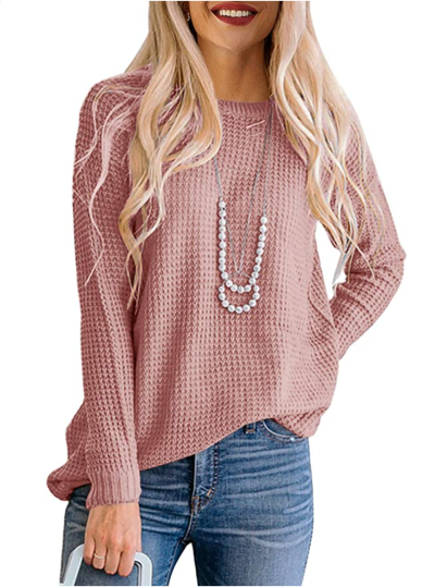 Merokeety Simple Top Is the Way To Nail Waffle Knit on a Budget