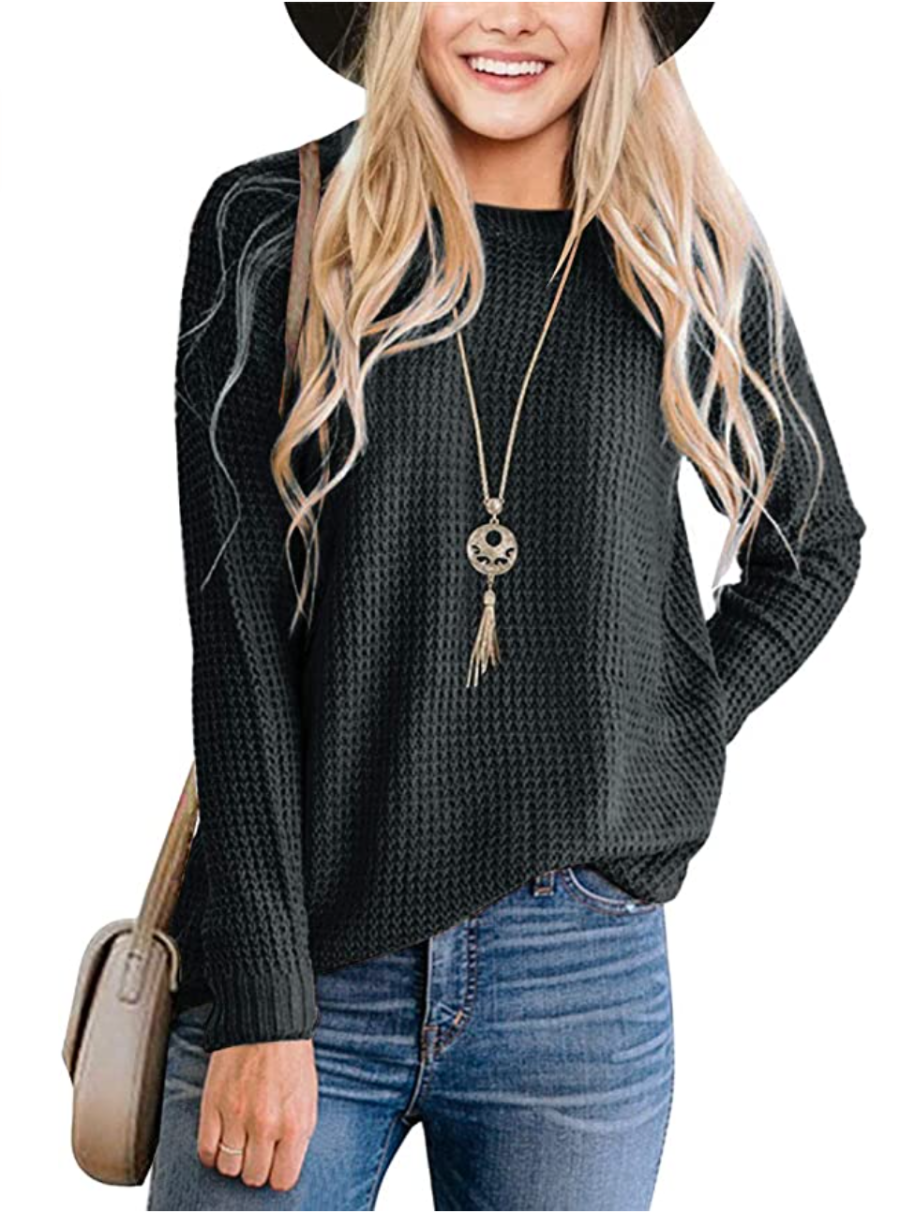 Merokeety Simple Top Is the Way To Nail Waffle Knit on a Budget | Us Weekly