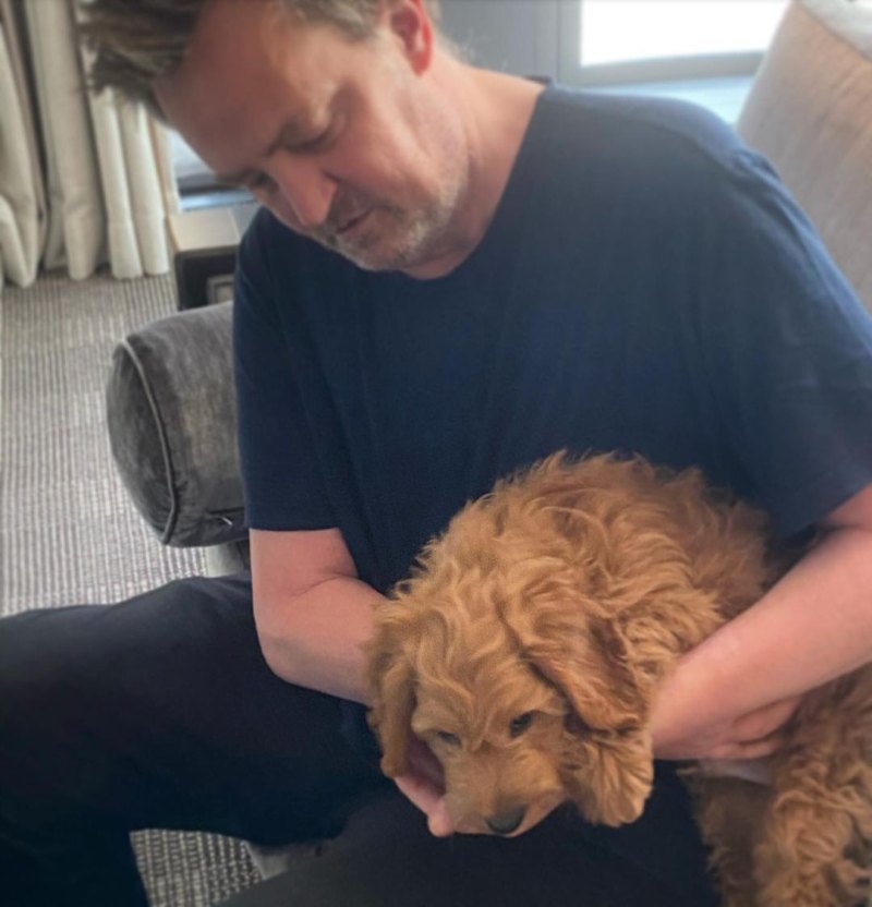 Matthew Perry and his dog