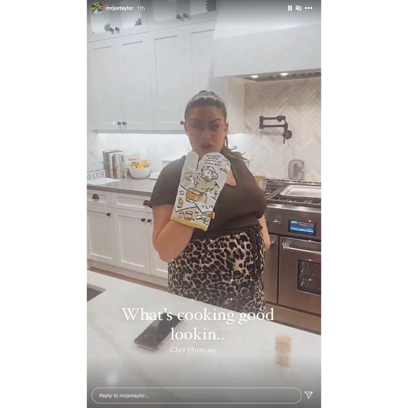 Pregnant Brittany Cartwright Cooking Dinner