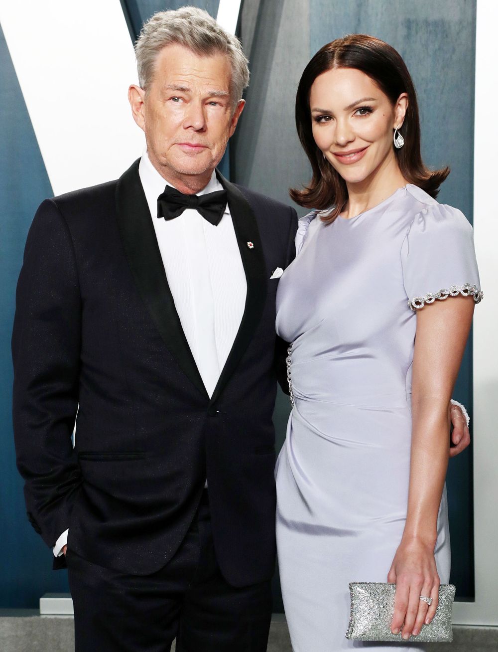 David Foster and Katharine McPhee attend the Vanity Fair Oscar Party Pregnant Katharine McPhee Gives First Glimpse of Bare Baby Bump