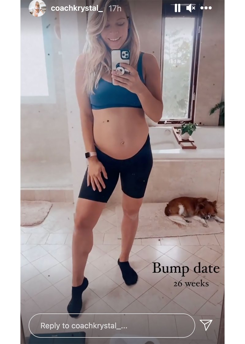 Pregnant Krystal Nielson Shows Bare Baby Bump at 26 Weeks While Working Out
