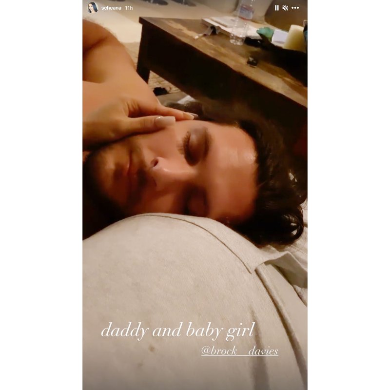 Pregnant Scheana Shay With Brock Davies Sleeping On Her Baby Bump