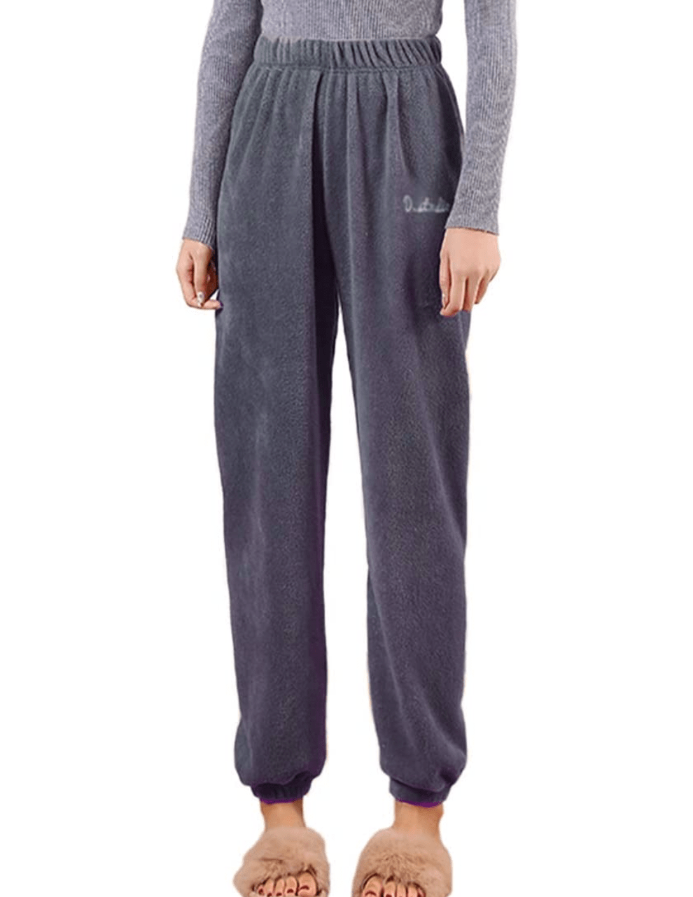 Romastory Women's Winter Thick Pajama Warm Fleece Loungewear Pants