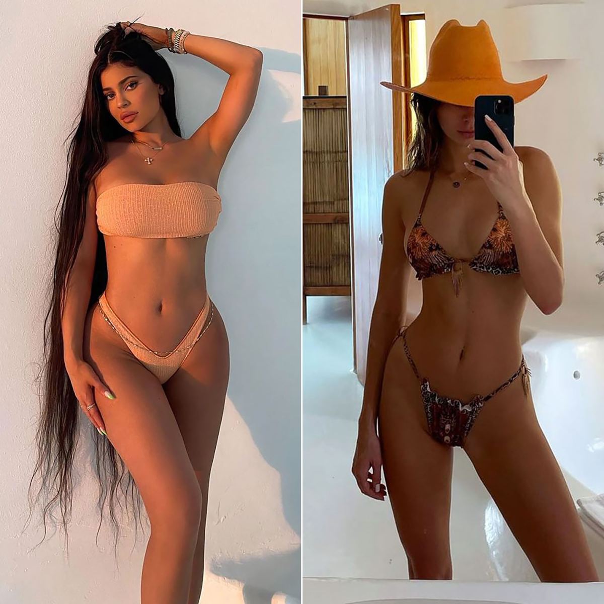 Shemale Nude Beach Sex - Kylie Jenner, Kendall Jenner Show Off Bikini Bodies in Mexico