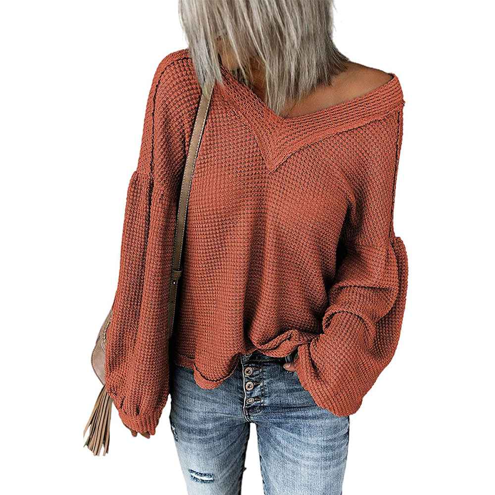 Asvivid Off-the-Shoulder Oversized Knit Pullover Sweater