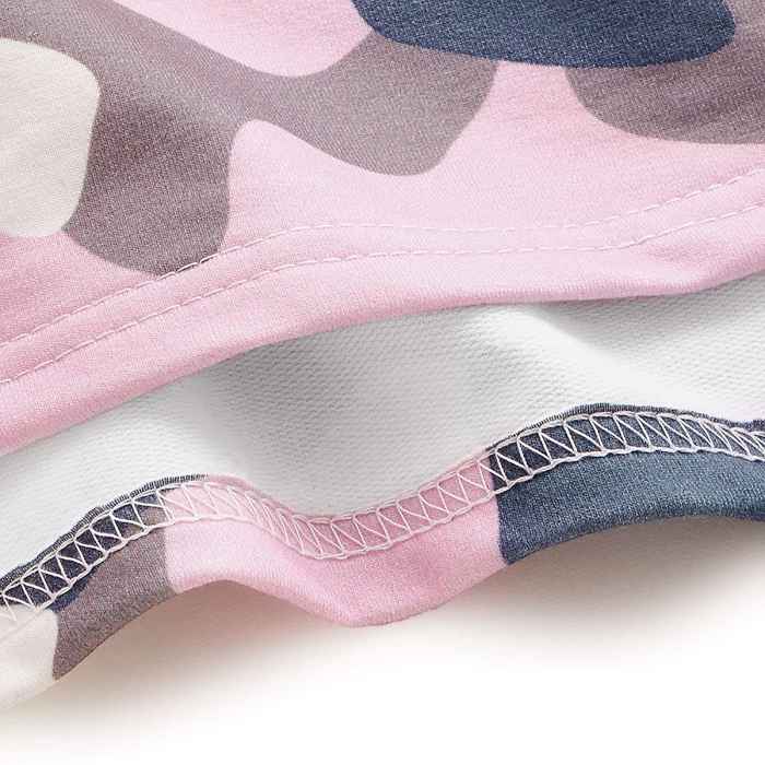 MakeMeChic Long-Sleeve Casual Printed Sweatshirt in Camo Pink