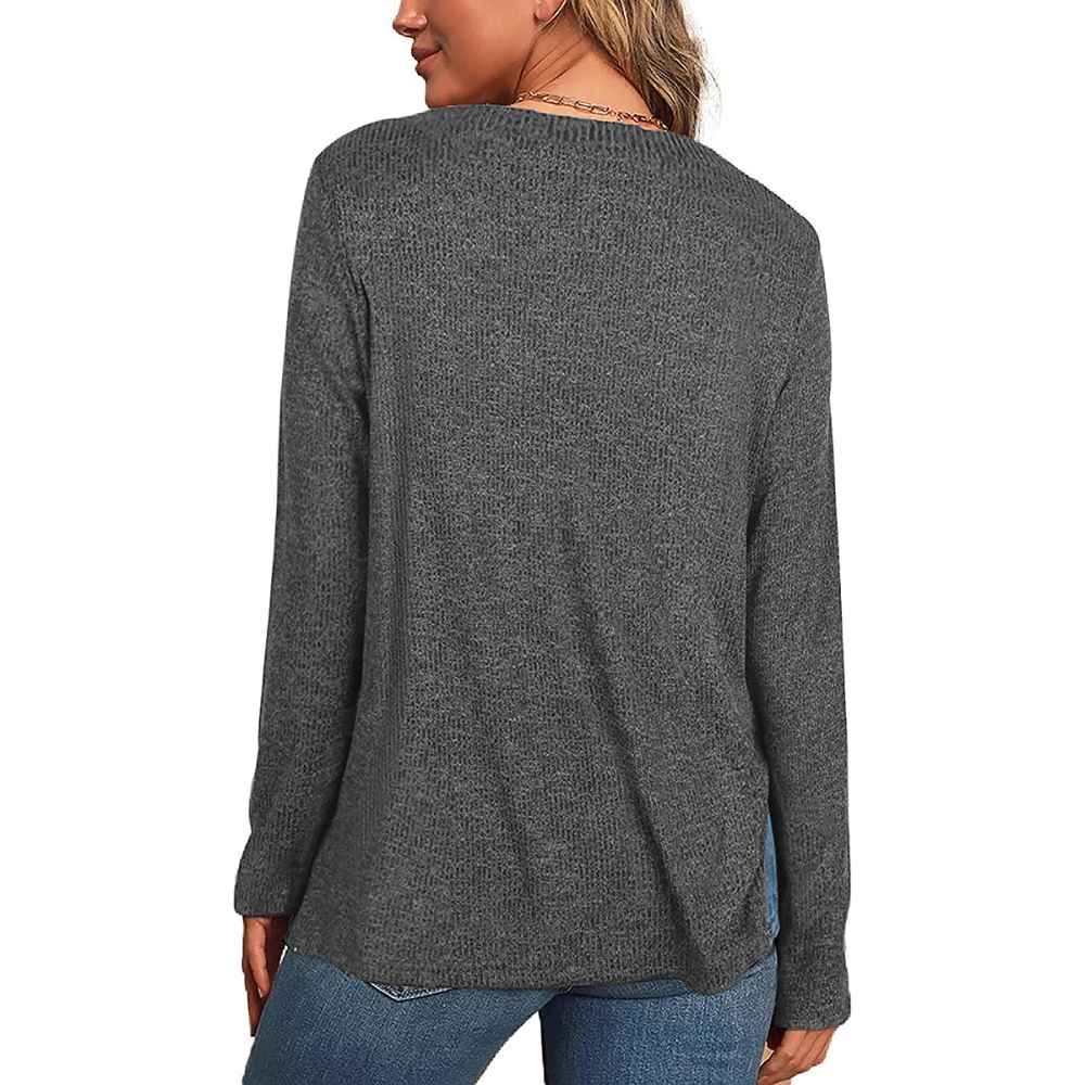 SLLI Long-Sleeve V-Neck Casual Sweater