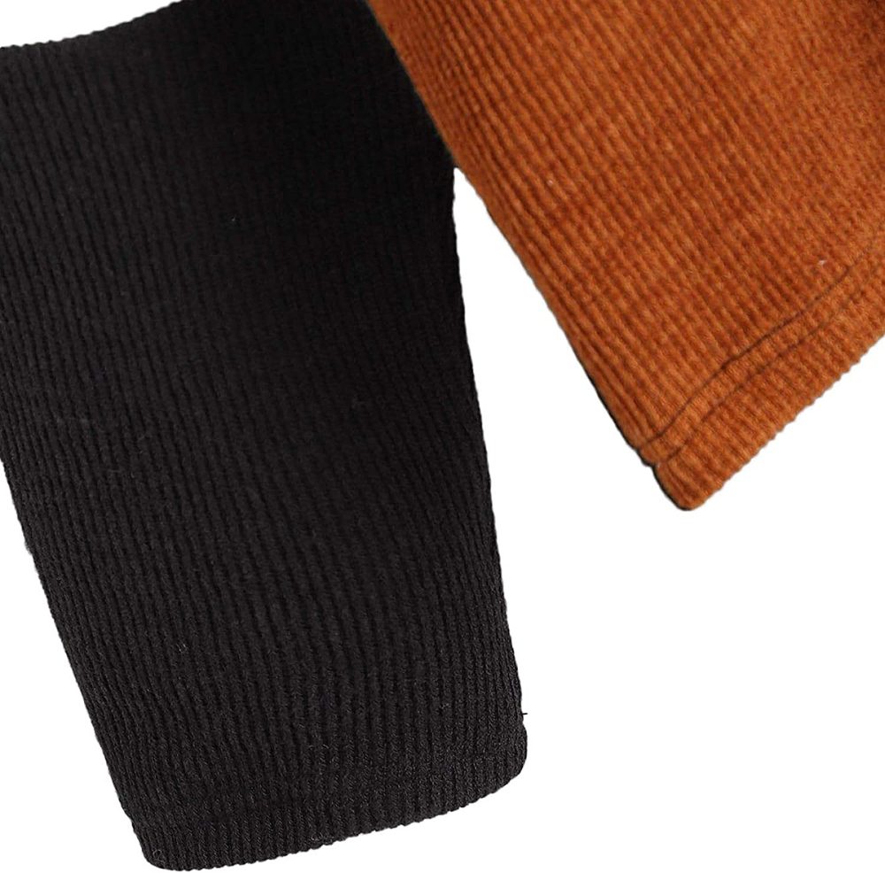 SweatyRocks Long-Sleeve Mock Neck Color-Block Casual Knit Sweater