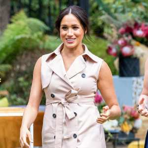 Meghan Markle during a Creative Industries and Business Reception in Johannesburg How Meghan Markle Hid Her Baby Bump Ahead of 2nd Pregnancy Announcement