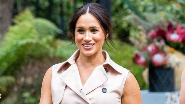Meghan Markle during a Creative Industries and Business Reception in Johannesburg How Meghan Markle Hid Her Baby Bump Ahead of 2nd Pregnancy Announcement