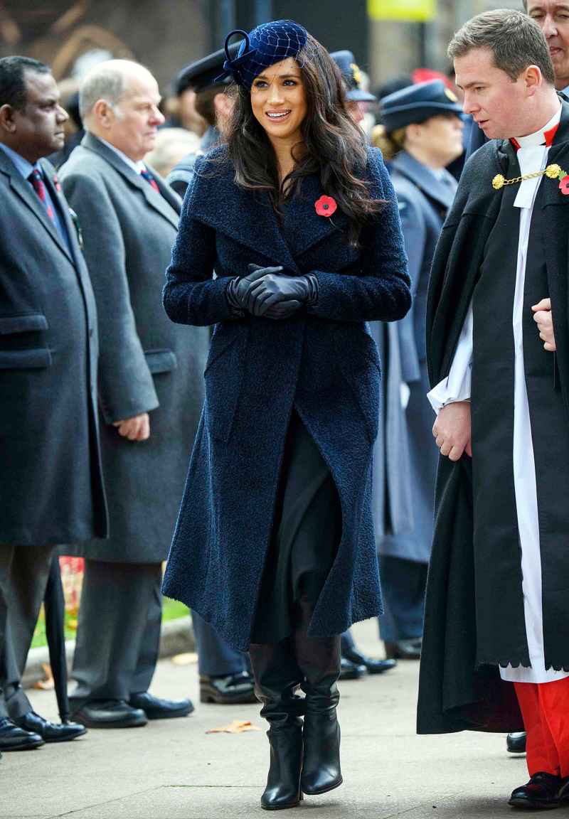 Meghan Markle at Westminster Abbey Field of Remembrance opening in 2019 How Meghan Markle Hid Her Baby Bump Ahead of 2nd Pregnancy Announcement