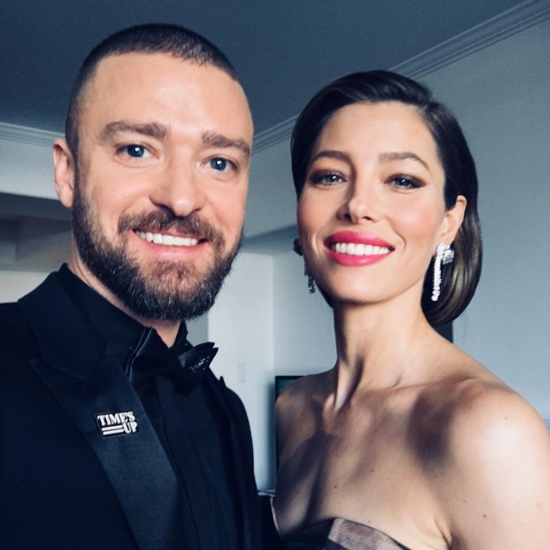 2018 Justin and Jessica Golden Globes selfies
