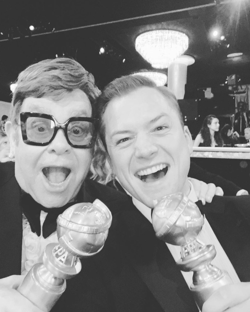 2020 Taron Egerton Golden Globes selfies